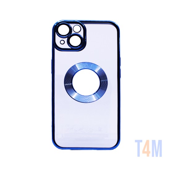 Capa de Silicone Rígida com Protetor de Câmera para Apple iPhone 13 Azul